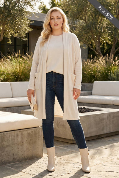 Oatmeal Sweater + Midi Cardigan Set