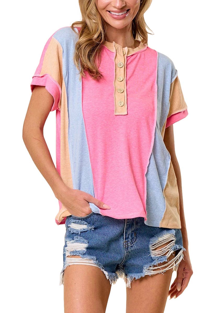 Playful Pastel Top Multi Color