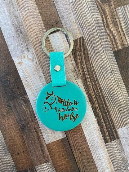 Round Colored Keychains: Pink