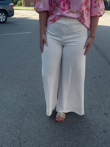 Woven Airflow Elastic Waistband Pants