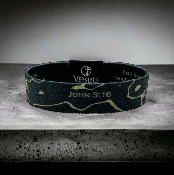 Gold Vein / John 3:16 Wristband*