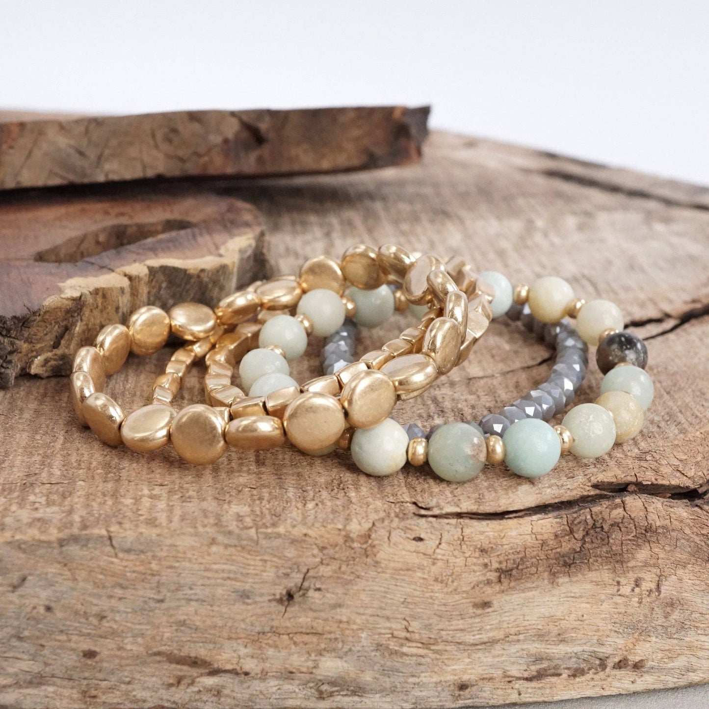 Amazonite Boho Bracelet Stack