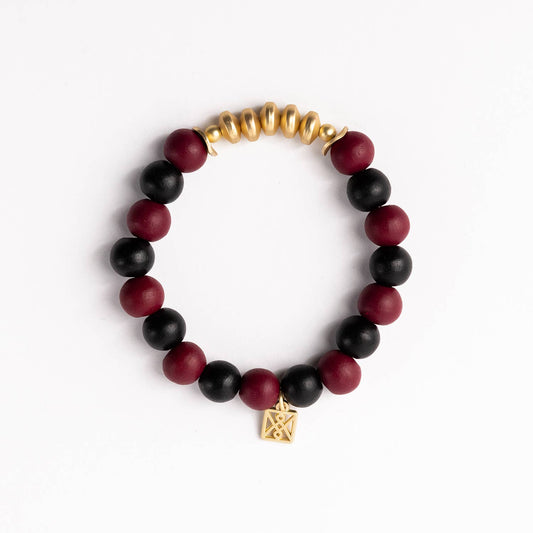 Myles Garnet & Black Bracelet