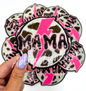 Mama cow print pink bolt patch
