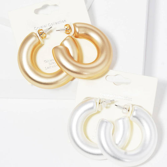 Minimalist Thick Open Hoops