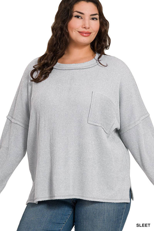 Sleet Ribbed Hacci Sweater