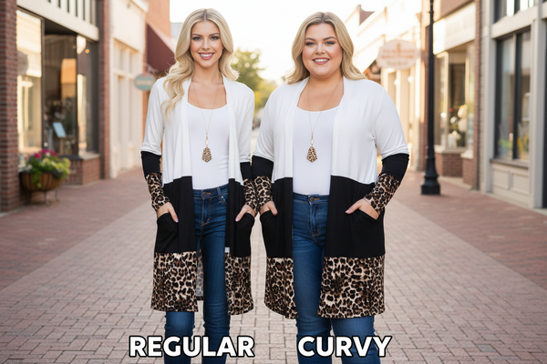 White and Leopard Print Cardigan*