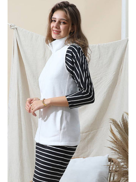 Fleece Vest W/Pockets Zip