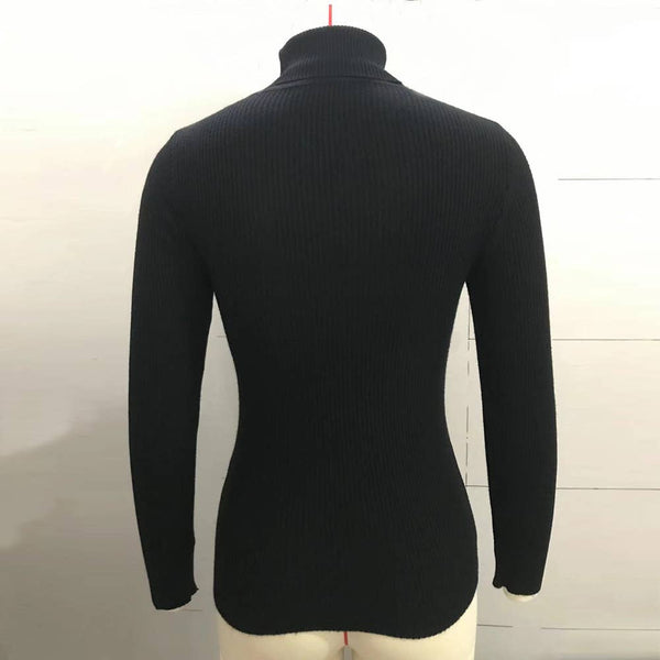Basic Layer Turtleneck Knit Pink
