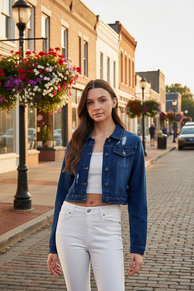 Casual Denim Jacket: DARK