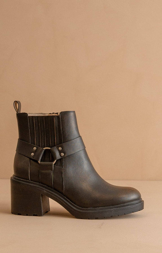 The Jayden | Brown Motorcycle Bootie