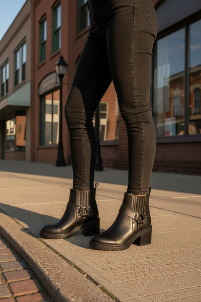The Jayden | Brown Motorcycle Bootie