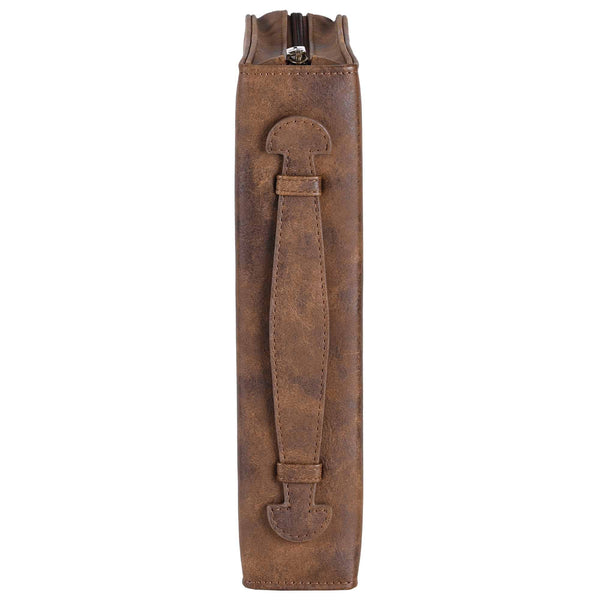 White Dove Bible Case Cross Suede Brown XL