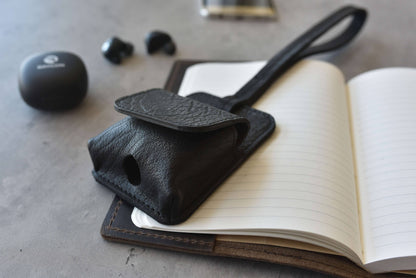 Leather Airpod Holder: Brown