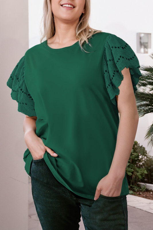 Extra Ruffles Evergreen Top*