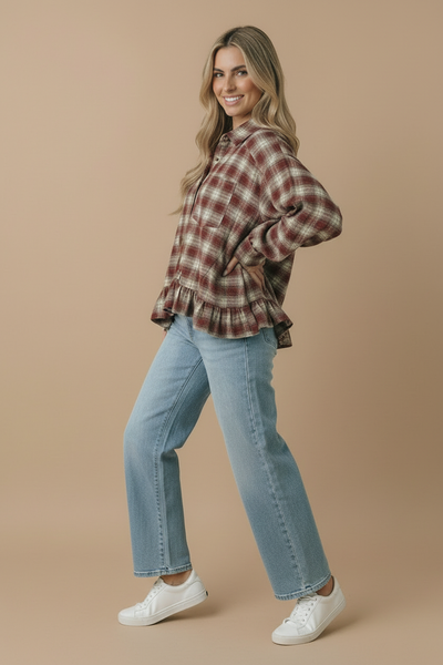 Check Plaid Button-Down Shirt