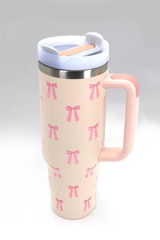 40oz STAINLESS STEEL TUMBLER BOW