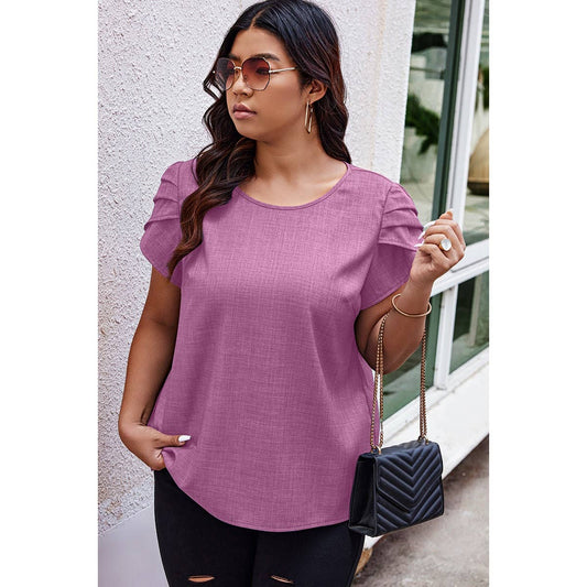 Purple Tulip Sleeve Top