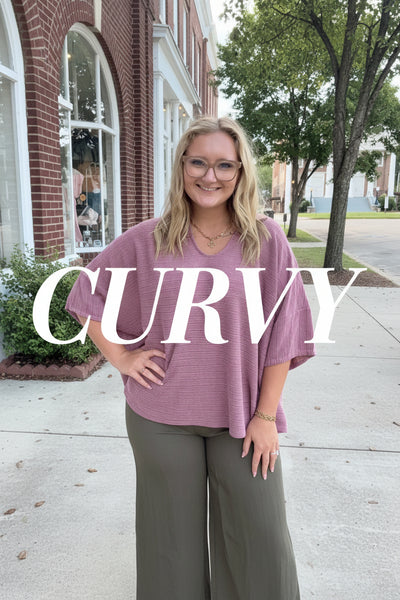 Mauve roomy fit top with collar