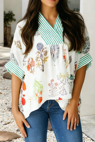 Collared Floral Top