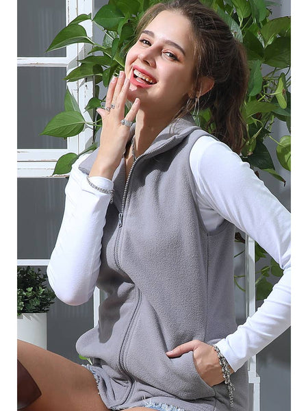 Fleece Vest W/Pockets Zip