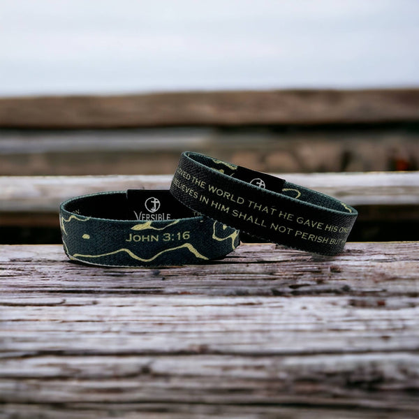 Gold Vein / John 3:16 Wristband*
