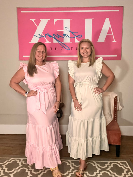 Tiered Maxi Dress Pink