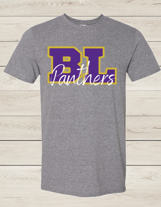 B&L Panthers Short Sleeve Tee/ Graphite Heather*