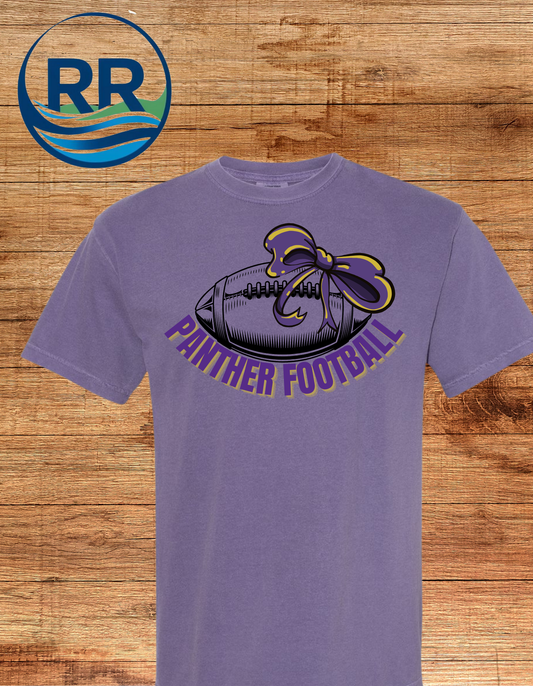 Panther Football Comfort Colors T-Shirt Purple