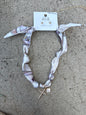 Off White Scarf Necklace