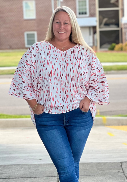 Pink Elegant Dolman Top*