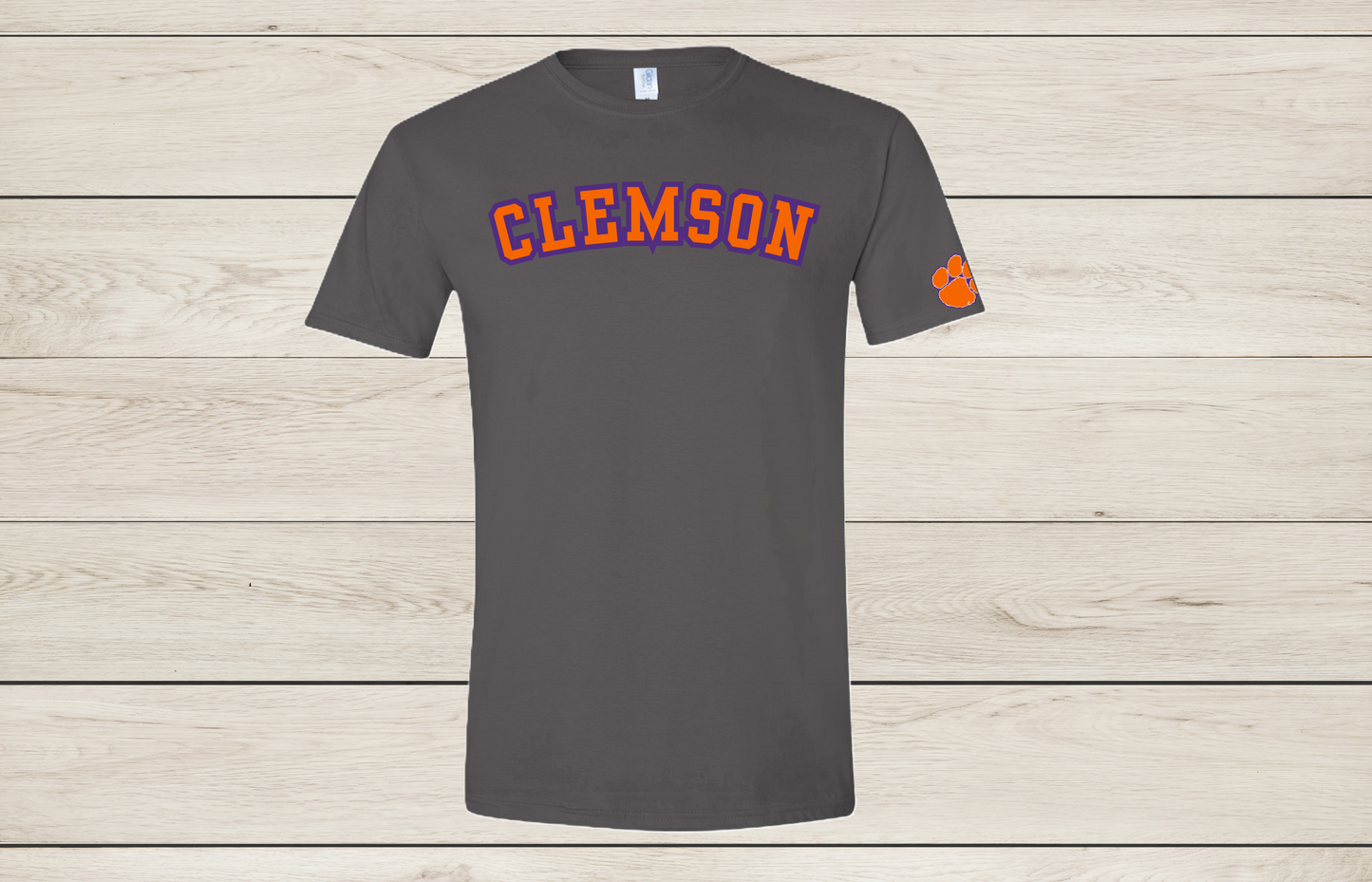 Clemson Short Sleeve Tee/ Charcoal