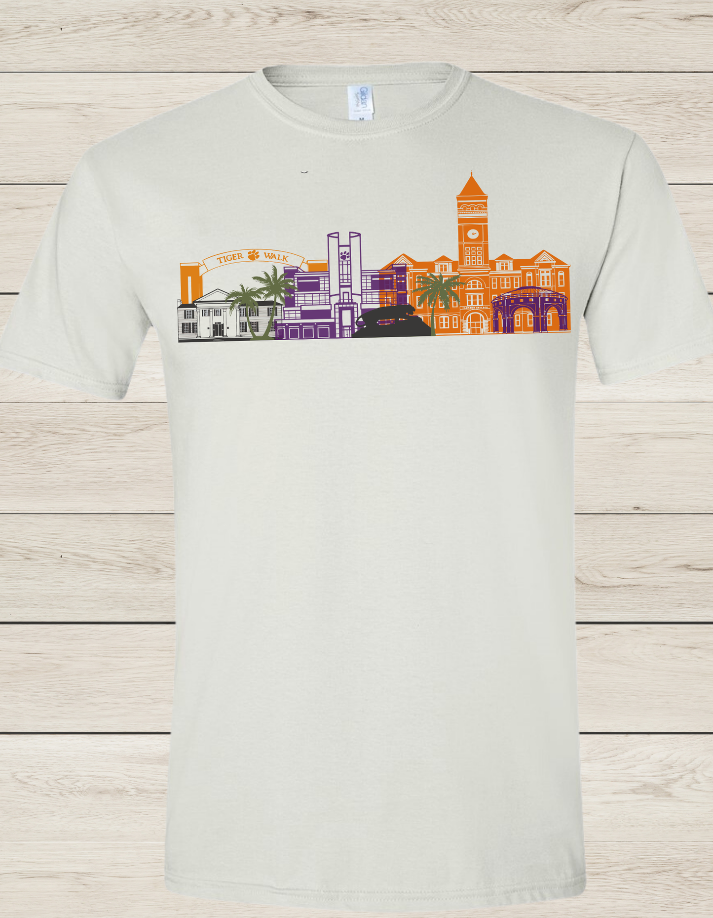 Clemson Skyline Short Sleeve Tee/ White