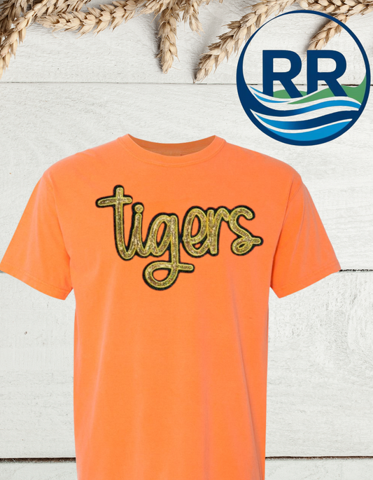 Tigers Sequin Comfort Colors T-Shirt