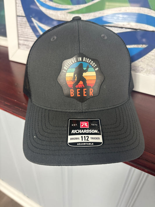 UV Patch Richardson 112 Trucker Cap: Bigfoot &  Beer