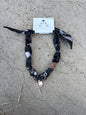 Black Design Scarf Necklace