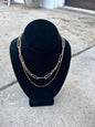 Double Layer Paperclip Chain Necklace