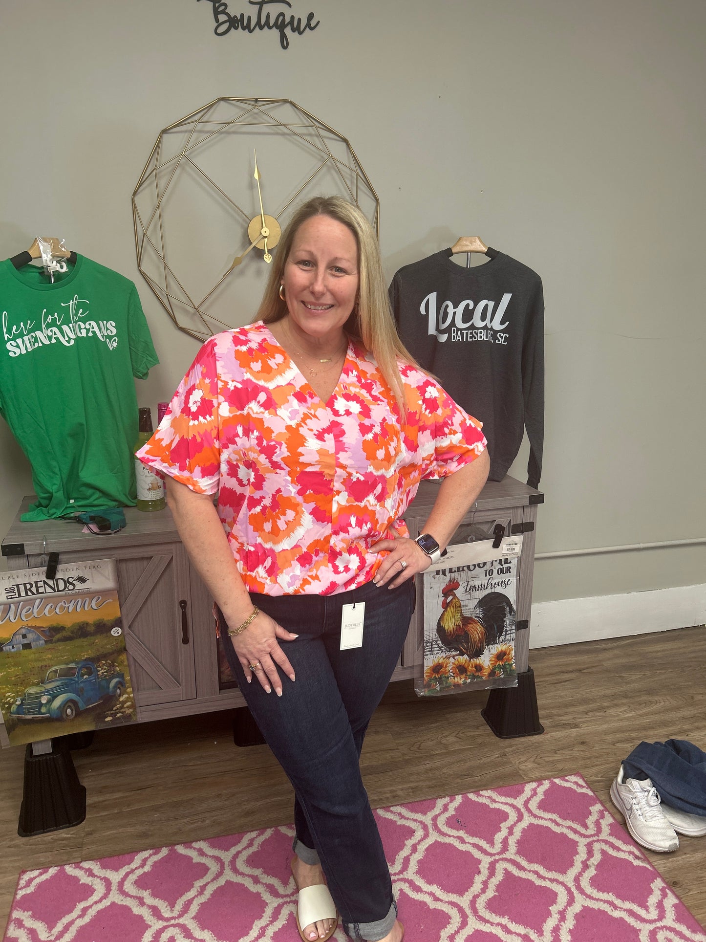 Tangerine Tie-dye Top