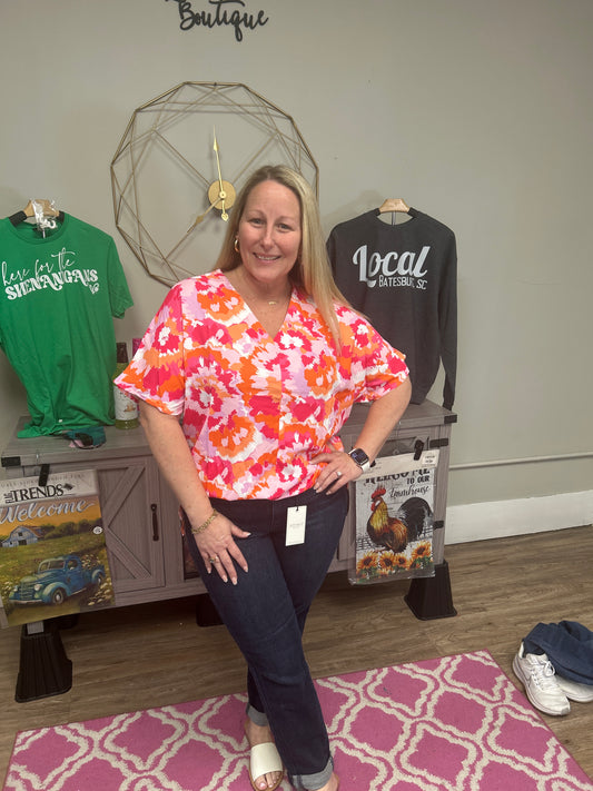 Tangerine Tie-dye Top