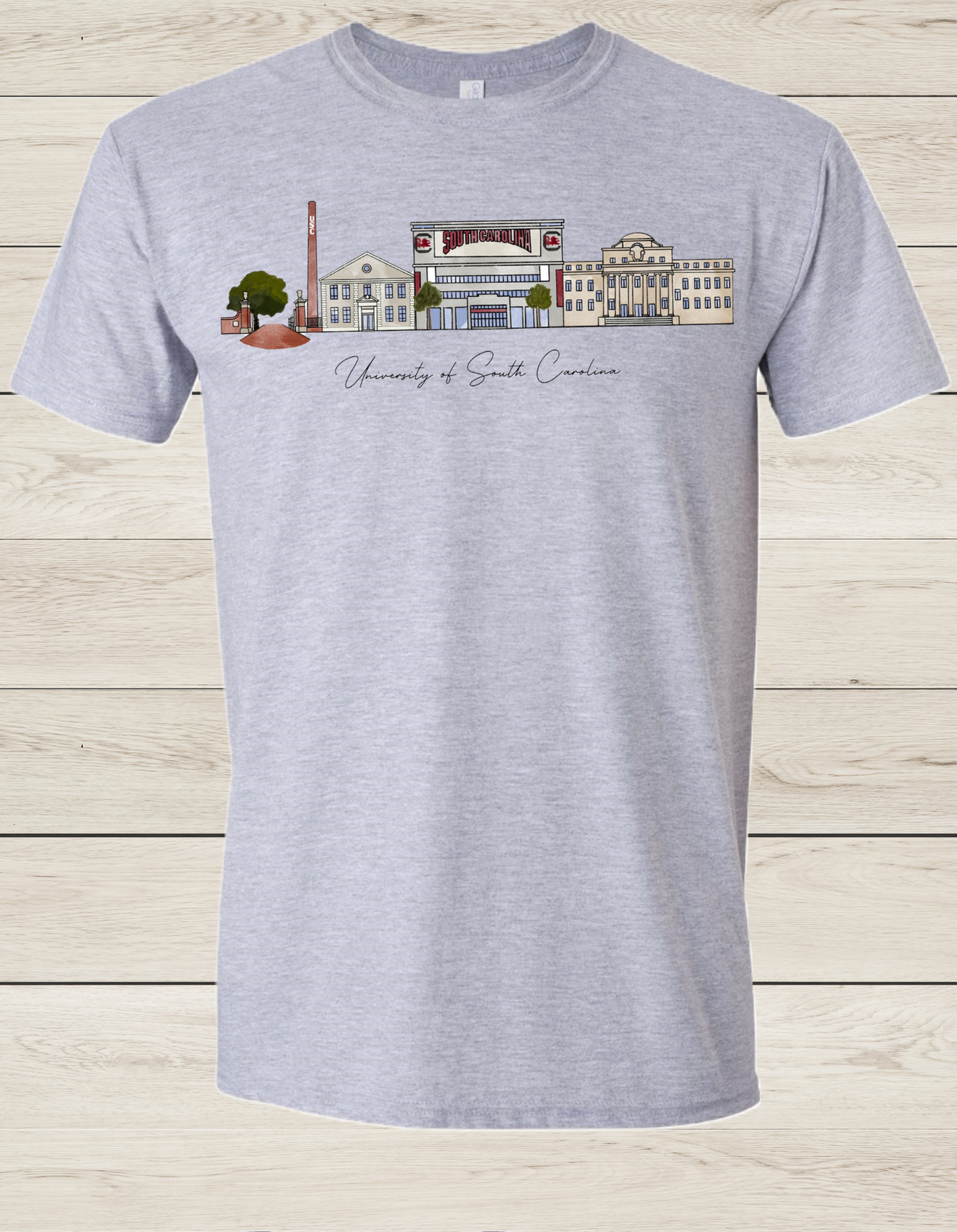 Gamecocks Skyline Short Sleeve Tee/ Sport Gray