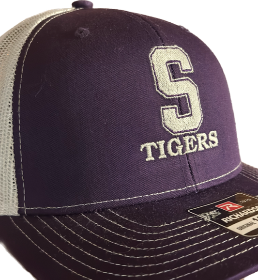 Richardson 112 Purple/White: Saluda Block S Tigers