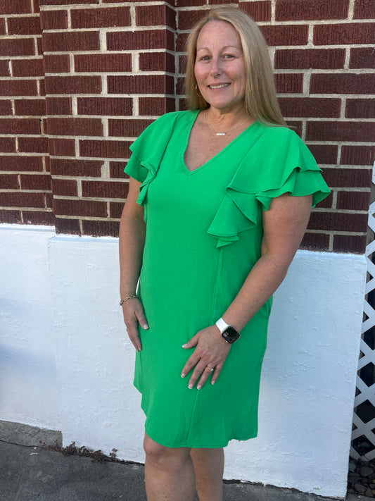 Green Flutter Airflow Dress