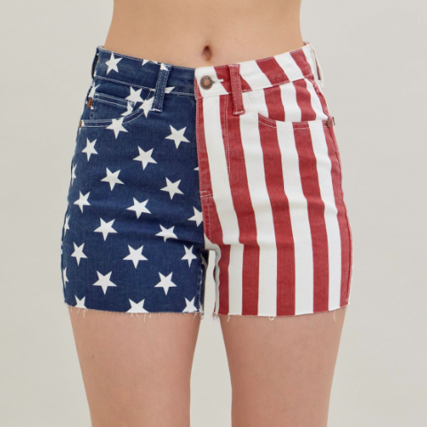 JB American Flag Denim Shorts