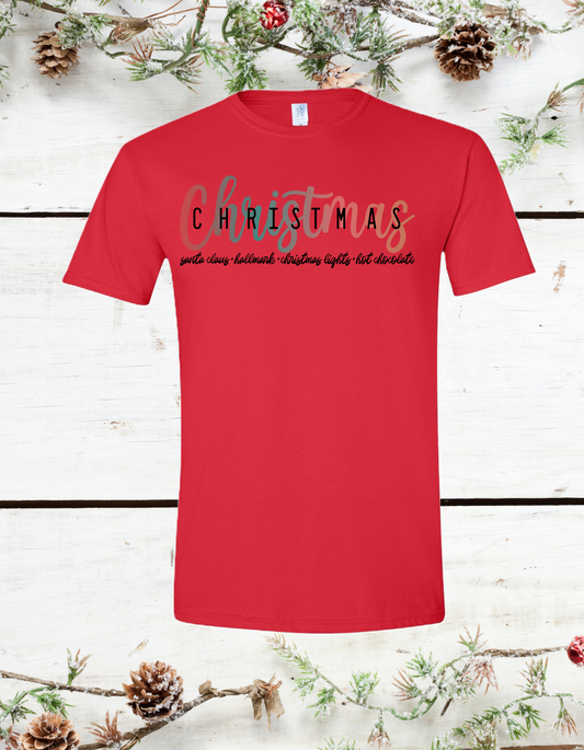 Ombre Christmas Red Shirt