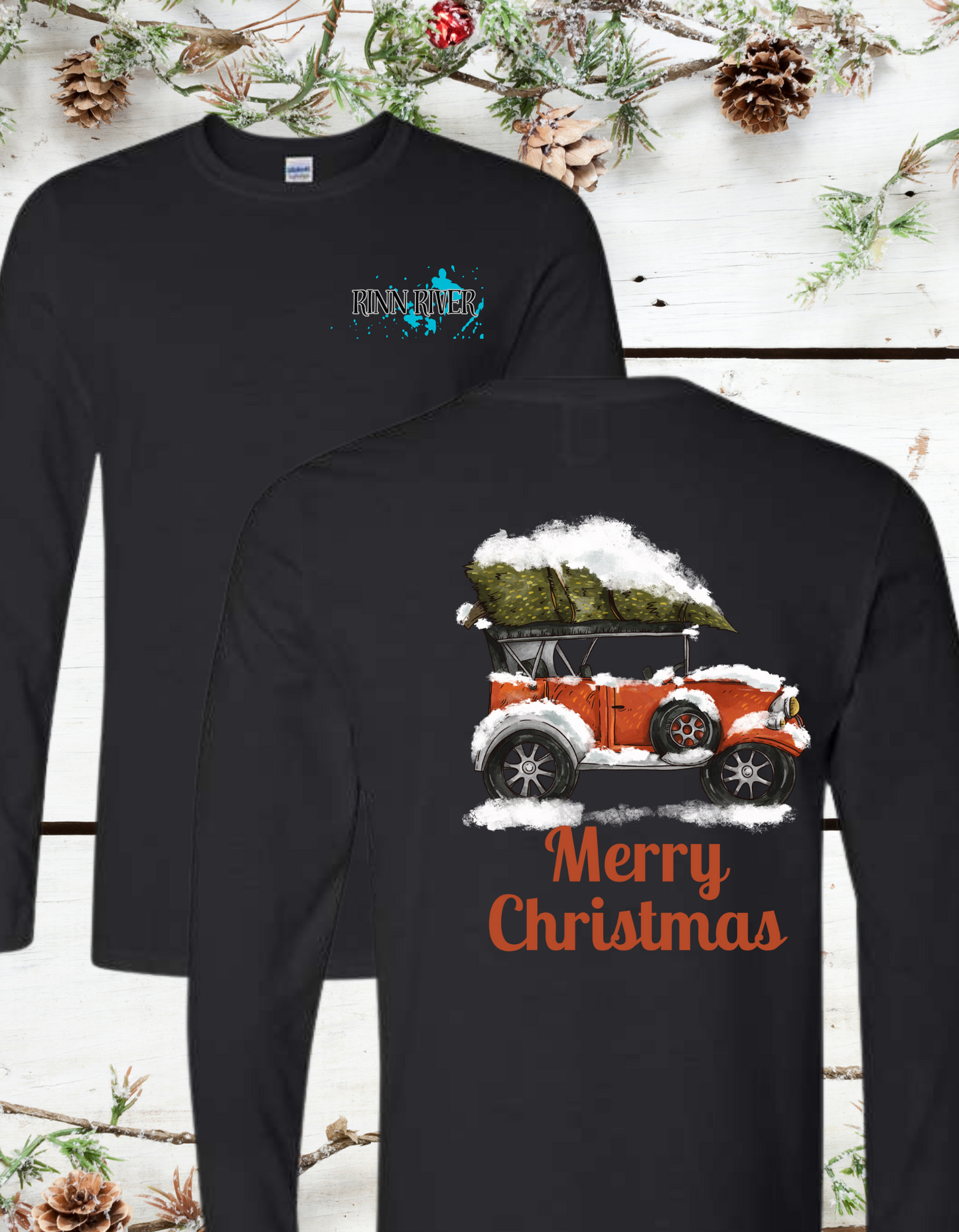 Rinn River Christmas Truck Youth Long Sleeve T-Shirt*