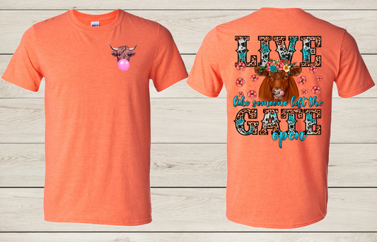 Live Like Short Sleeve Tee/ Heather Orange