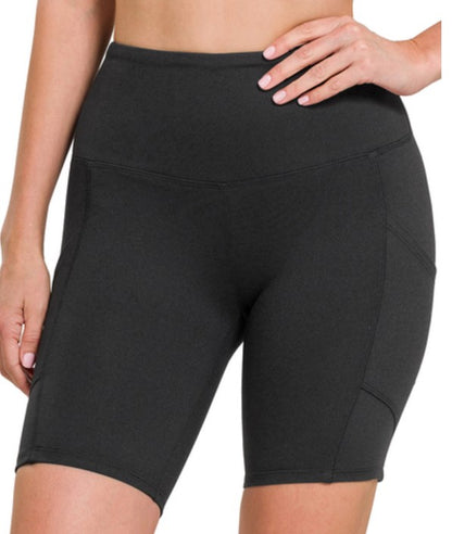 Microfiber Biker Shorts- Curvy*