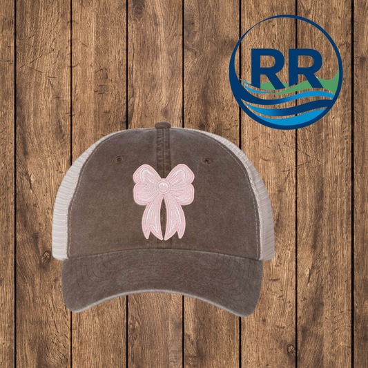 Coquette Bow Patch Cap, Brown/ Stone