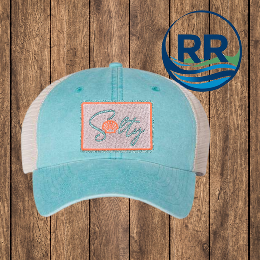 Salty Patch Cap, Aqua/ Stone