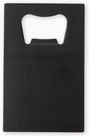 Metal Credit Card Bottle Opener: Black